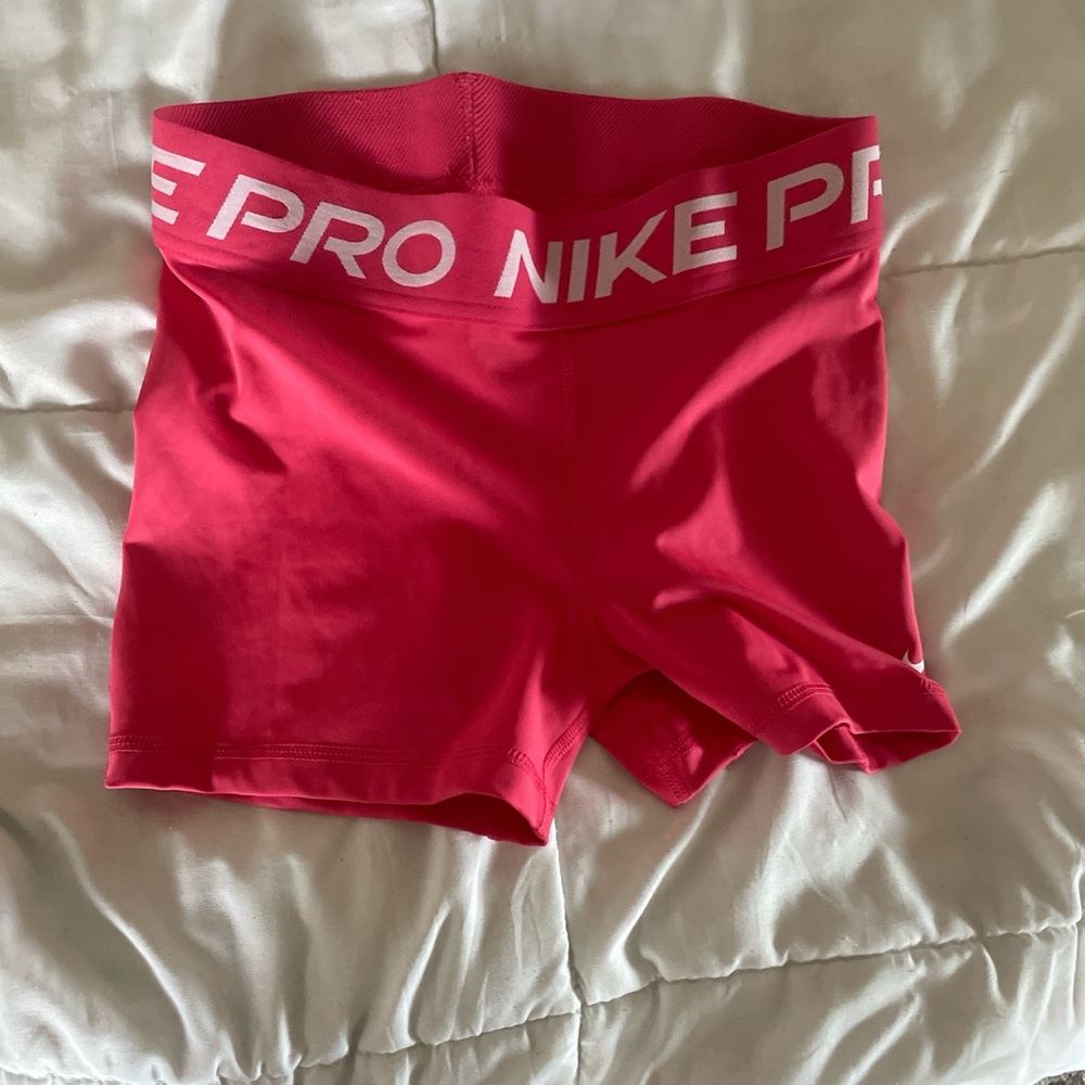 Nike Women's Bright Pink Pro Athletic Shorts
